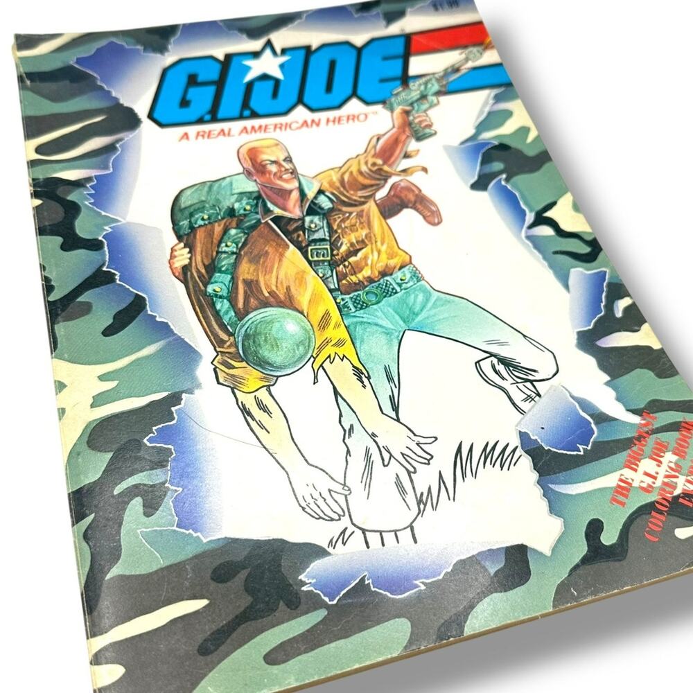 1986 GI Joe Duke Coloring Book Mostly Unused Golden Vintage 1980s Hasbro